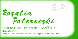 rozalia polereczki business card